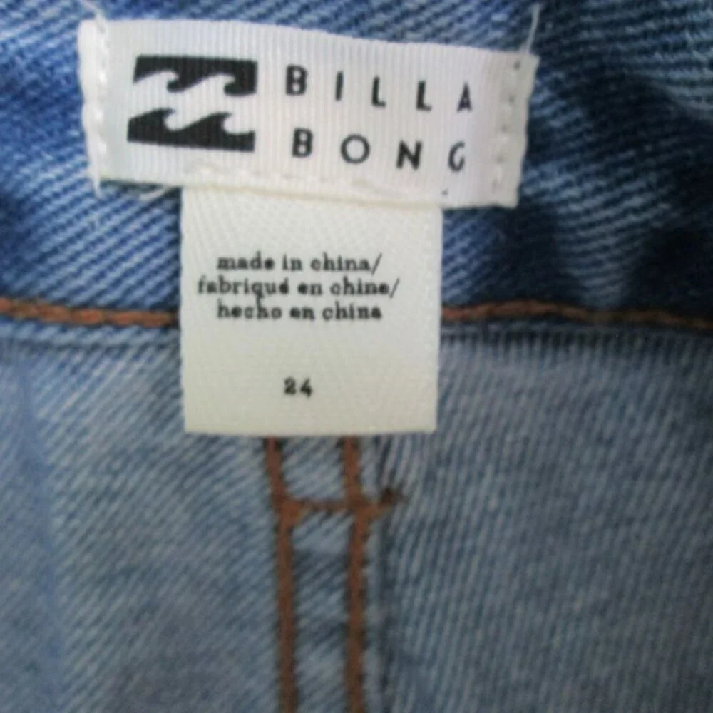 Billabong Long Time Mid-Rise Cotton Denim Shorts-Denim-24-NWT